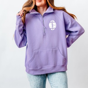 Simply Sage Market Football Mom Squad Quarter Zip Fleece - 1 of 4