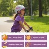 BERN Nino Razor Kids Bike & Skate Helmet – S/M – Satin White Purple Sunset – Flip Visor, Lightweight, Multi-Sport Protection, Adjustable Fit - 3 of 4
