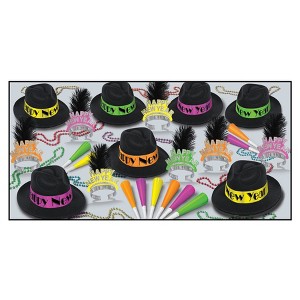 Beistle New Year Neon Swing Assortment for 50 guests includes 125 items Multicolored - 1 of 2
