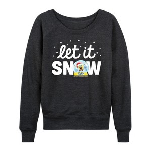 Women's - SpongeBob SquarePants - Let It Snow Lightweight French Terry Slouchy - 1 of 4