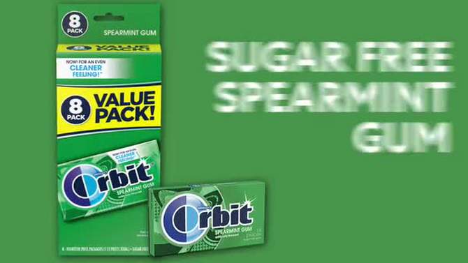 Orbit Spearmint Sugar Free Chewing Gum Bulk Pack- 14ct, 2 of 8, play video
