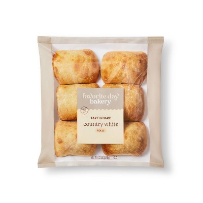 Take & Bake Country White Rolls - 12oz/6ct - Favorite Day™