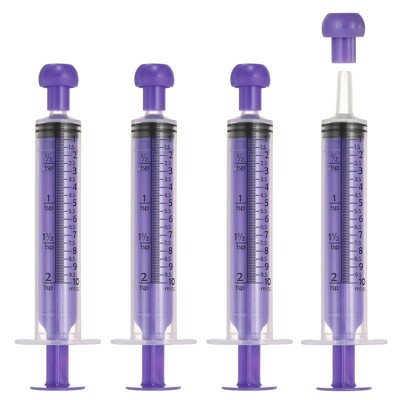 Unique Bargains Cap-Equipped Feeding Syringes for Liquid Pet Food 4 Pcs