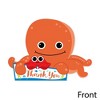 Big Dot of Happiness Under The Sea Critters - Shaped Thank You Cards - Baby Shower or Birthday Party Thank You Note Cards with Envelopes - Set of 12 - 3 of 4