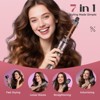 Teendow 7 in 1 Hair Dryer Brush for Fast Drying/Straightening/Curling, Mutil-Use Blow Dryer Brush,Hair Dryers for Women,Millions Negative Ion,Pink - 2 of 4