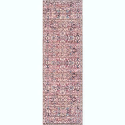 Unique Loom 2' 7 X 12' 0 Nostalgia Gossamer Machine Washable Ivory And Pink  Area Rug : Target