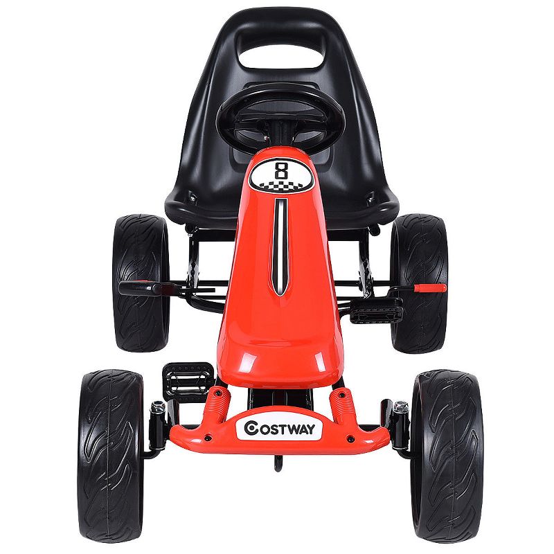 Costway Go Kart Kids Ride On Car Pedal Powered 4 Wheel Racer Stealth Outdoor Toy, 2 of 9