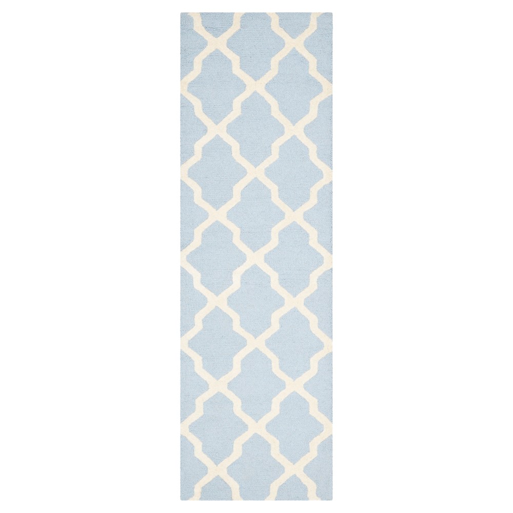 2'6inx8' Runner Maison Tetured Rug Light Blue/Ivory - Safavieh