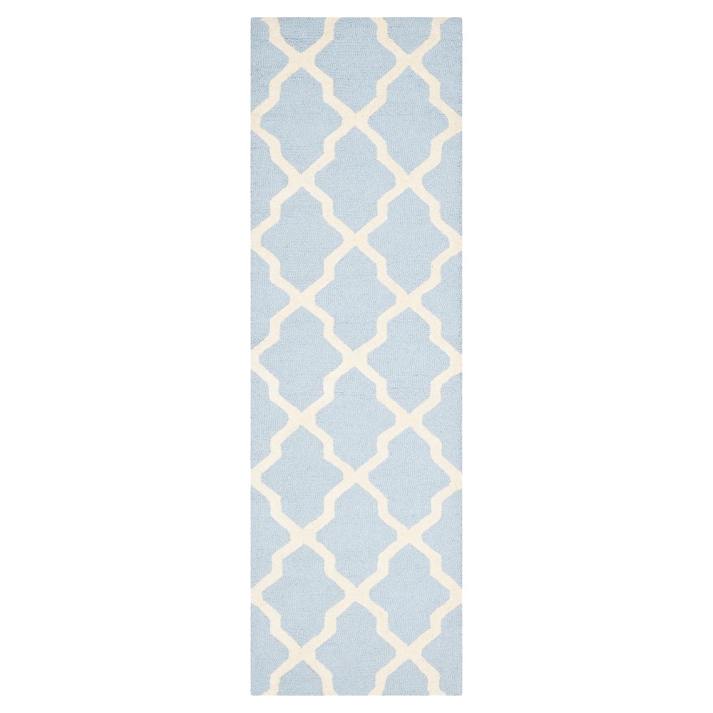 2'6inx8' Runner Maison Tetured Rug Light Blue/Ivory - Safavieh