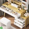 Vanity Desk w/ Mirror and Lights Farmhouse Makeup Vanity Desk Dressing Table - 2 of 4