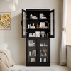 Glass Storage Cabinet. The Cabinet Body And Door Provide Double Storage Space. The Food-grade Tempered Glass Is Moisture-proof And Scratch-resistant. - 3 of 4