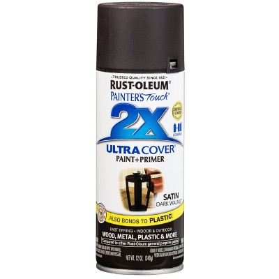 Rust-Oleum 12oz 2X Painter's Touch Ultra Cover Satin Spray Paint Dark Walnut