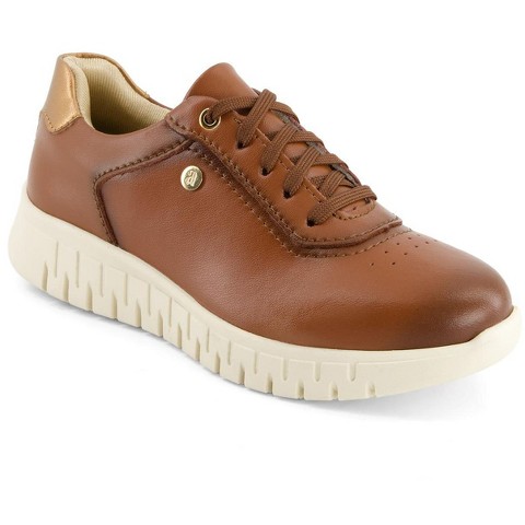 Женские кроссовки Andrea Women's Soft Leather Sneakers 90574 Brown 6