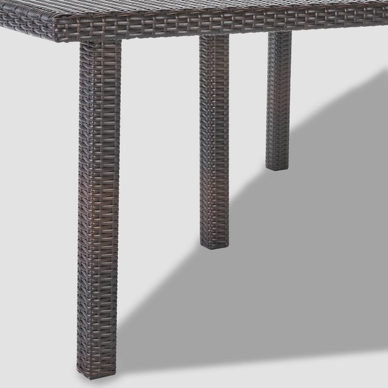 Fiona Square Wicker Dining Table - Brown - Christopher Knight Home, 5 of 6