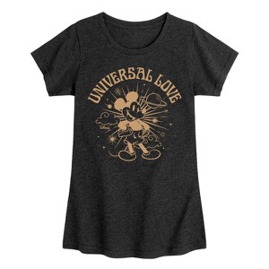 Girls' - Disney - Universal Love Fitted Short Sleeve Graphic T-Shirt - 1 of 4