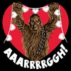 Men's Star Wars Chewie Valentine Heart T-Shirt - 2 of 4