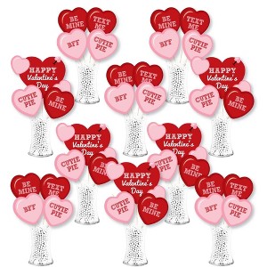 Big Dot of Happiness Conversation Hearts - Valentine's Day Party Centerpiece Sticks - Showstopper Table Toppers - 35 Pieces - 1 of 4