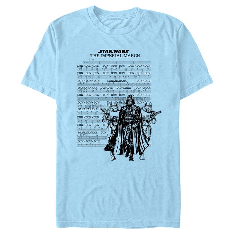 Men's Star Wars Imperial March Music Sheet T-Shirt, 1 of 5