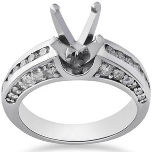 Pompeii3 1ct Diamond Semi Mount Engagement Ring Setting 14K - 1 of 4