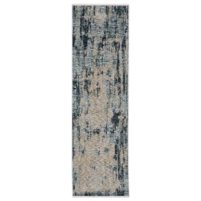 Oriental Weavers Hayden HAY04 Beige/ Blue Indoor Area Rug - 2'3" x 7'6"
