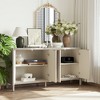 59" Modern 4-Door Sideboard Buffet Cabinet with Adjustable Shelves for Living Room, Dining Room, Kitchen, and Entryway - 3 of 4