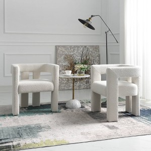Set of 2 24" Wide Boucle Upholstered Armchair - Kinwell - 1 of 4