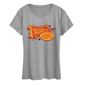Women's - Instant Message - Tailgate Champions Short Sleeve Graphic T-Shirt - 1 of 4