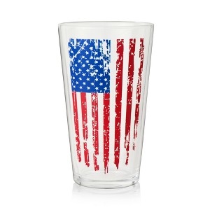 True Vertical Flag Pint Glass, Beer Glasses for Independence Day, Memorial Day, Versatile Drinkware for Beers, Perfect Gifts for Men, 16 oz, Set of 1 - 1 of 4