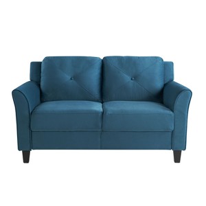 Lifestyle Solutions Harper Loveseat Blue Velvet - 1 of 4