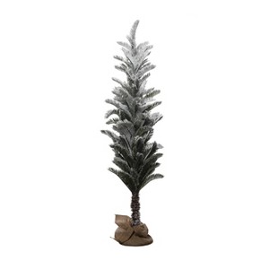 Transpac 60 in. Green Holiday Lush Snow Tree - 1 of 4