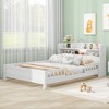 ALEXOUN Bed Frame with Rails for Kids,Wood Low Platform Beds with Storage Headboard & Slat Support for Kids,Teens,No Box Spring Needed - 2 of 4