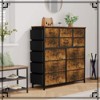 Jojoka 12-Drawer Tall Fabric Dresser with Side Pockets & Hooks, Storage Organizer with Wooden Top for Bedroom, Closet, Entryway - 3 of 4
