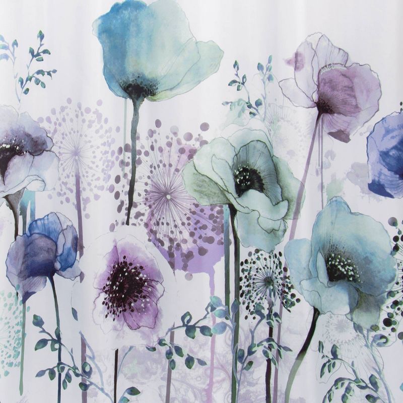 Blue Poppies Shower Curtain - Allure Home Creations, 4 of 7
