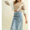 Women's Two Tone Contrast Chain Sweater - Cloud Ten - 2 of 4