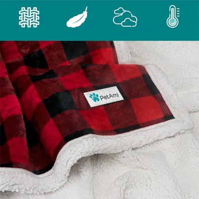 PetAmi Checkered Outdoor Pet Blanket