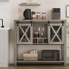 Buffet Storage Cabinet Farmhouse Wine Cabinet - 2 of 4