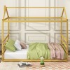 CAVINAS Queen Size House Platform Bed Frame with Chimney,Metal Floor Bed for Kids Room,Bedroom - 3 of 4