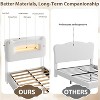 Twin Bed Frame with 2-Tier Storage Headboard,LED Platform Bed with Charging Station and Drawer - 3 of 4