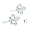 Unique Bargains Curtain Holdbacks Flower Hooks Zinc Alloy 3.74"x2.36" 1 Pair - 4 of 4