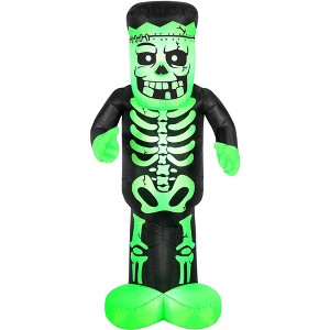 Occasions 7' INFLATABLE SKELETON MONSTER, 3 ft Tall, Multicolored - 1 of 4