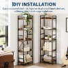 Triple 5 Tier Bookshelf, Wooden Bookcase with 14 Open Display Shelves and Sturdy Metal Frame, Wide Book Shelf Storage Rack for Home Office - 4 of 4