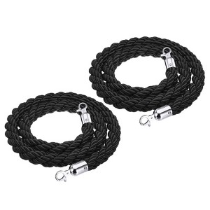 Unique Bargains Hotel Adjustable Queue Divider Stanchion Rope with Snap Hook 2 Pcs - 1 of 4