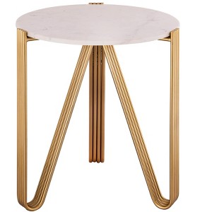 TOV Furniture Aya Marble Side Table By Inspire Me! Home Decor - 1 of 4