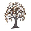 Metal Tree Indoor Outdoor Wall Decor with Leaves Brown/Gold - Olivia & May - 4 of 4