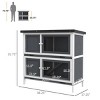 LAOTIES Wooden Rabbit Hutch,Indoor And Outdoor Bunny Cage with Ramp,Waterproof Roof And Removable Tray - 4 of 4