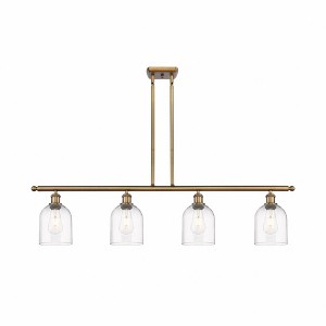 Bella - 4 Light Stem Hung Island In Industrial Style-10 Inches Tall and 48 Inches Wide - 1 of 1