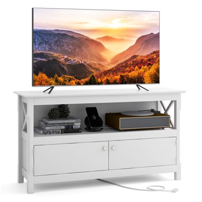Tangkula TV Free Standing Wooden Cabinet Console Media Organizer Home Furniture