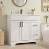 EROMMY 36" Single Bathroom Vanity With Ceramic Top And Faucet, Bathroom Vanity With Drawers And Cabinet - 4 of 4