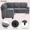 FONTOI L-Shaped Sectional Sofa Bed with Pull-Out Sleeper, Cup Holders and Storage Compartments for Living Room and Apartment, Grey, 81"*81"*33" - 2 of 4