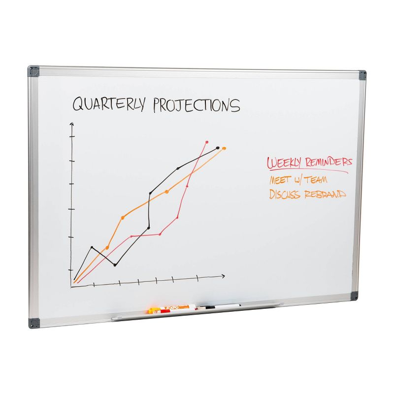 Mind Reader 9 to 5 Collection Dry Erase Magnetic Board 24&#34;x 36&#34; White, 1 of 8